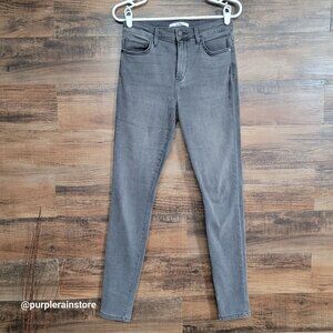 Sam Edelman Jeans 28 The Stiletto High Rise Skinny Charcoal Wash Stretch Denim